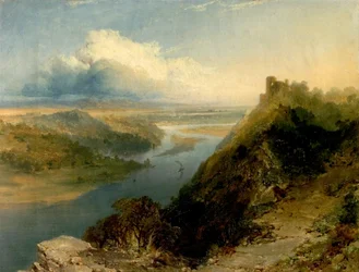 Castillo de Arundel, West Sussex, y Arroyo, 1855