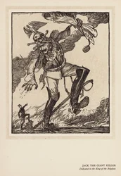 La guirnalda del Kaiser: Jack el matagigantes (litografía)