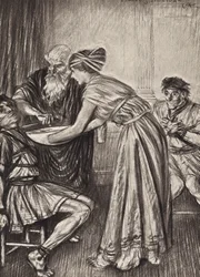 William Shakespeare La Tragedia de Tito Andrónico, Acto V, Escena 2 (litografía)