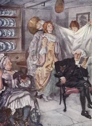 Ilustración para El vicario de Wakefield de Oliver Goldsmith
