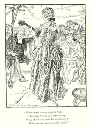 Ilustración para El vicario de Wakefield de Oliver Goldsmith