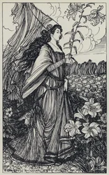 Tennyson, Ilustración para Un Sueño de Mujeres Hermosas y Otros Poemas