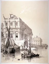 El Hospital Naval Real, Greenwich, Londres, 1838