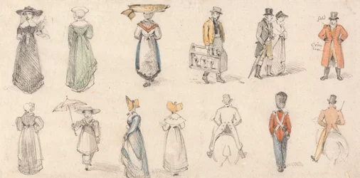 Estudios de Figuras: Mujeres, comerciantes, etc.