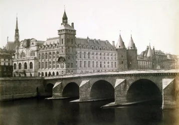 La "Conciergerie" y el "pont au Change", hacia 1854 (foto)