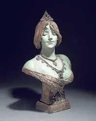 Busto modelado como Sarah Bernhardt, Exposición Universal, París