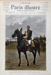 Retrato ecuestre del General Georges Boulanger (1837-1891), político después de Edouard Debat Ponsan (Debat-Ponsan)