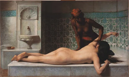 Masaje, escena de hammam, 1883