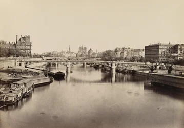 El puente Solferino, París, c. 1860 (foto)