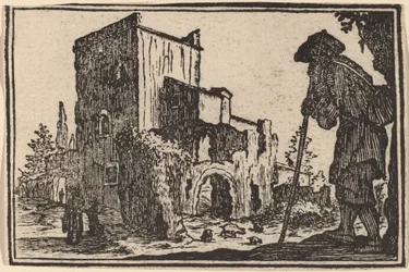 Pastor y ruinas