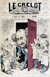 (Caricatura sobre la censura de prensa) - por Pépin, en “Le Grelot” del 18/02/1877