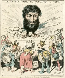 Portada de Le Grelot, número 356, Satírico en colores