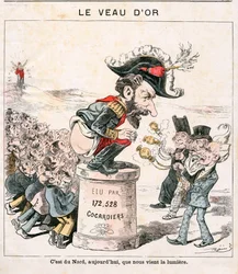 Portada de Le Grelot, número 889, Satírico en colores
