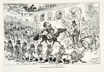 La partida de los hambrientos del Dos de Diciembre, de Historia de la Tercera República, Vol. I, Historia Política, pub.1933
