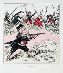 Los cazadores: ¡Desgracia a la verdad!, de Historia de la Tercera República, Vol. I, Historia Política, pub.1933