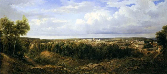 Vista de la ciudad de León, España, 1857