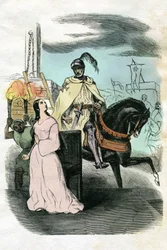 Ilustración para Ivanhoe (aguafuerte)