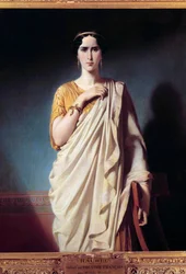 Retrato de Elisabeth Félix llamada Mademoiselle Rachel (1821-1858) actriz