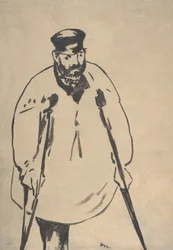 Un hombre con muletas, 1878