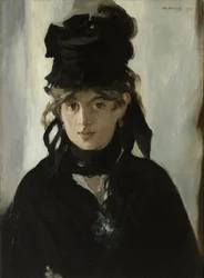 Berthe Morisot con un ramo de violetas, c. 1880