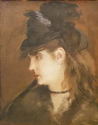 Berthe Morisot con un Sombrero Negro