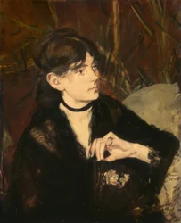 Berthe Morisot con un abanico