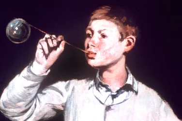 Niño soplando burbujas, (detalle), 1867