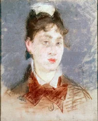 Chica con cuello de ala, c1880