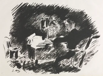 Ilustración para El cuervo de Edgar Allan Poe