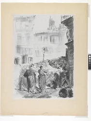 La Barricade (litografía sobre chine colle)