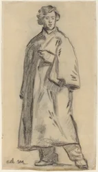 Hombre con Capa [recto], 1852-1858