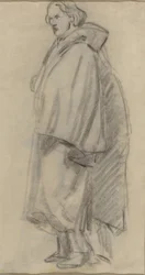 Hombre con capa [verso], 1852-1858