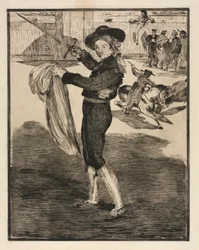 Mille, Victorine en traje de Espada (aguafuerte y aguatinta)