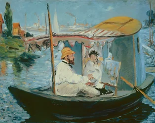 Monet en su estudio flotante