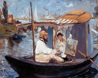 Monet pintando en su taller