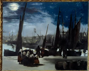 Luz de luna en el puerto de Boulogne