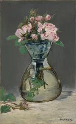 Rosas musgosas en un jarrón. 1882