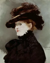 Méry Laurent con un sombrero negro, 1882