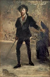 Retrato de Faure en el papel de Hamlet