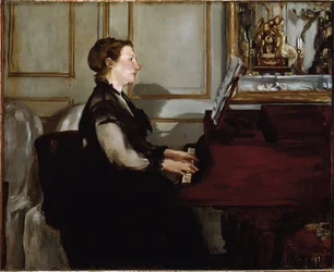 Retrato de Madame Manet (Suzanne Leenhoff) al piano