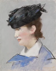 Retrato de una dama, c.1882-83 (pastel sobre lienzo de lino imprimado)