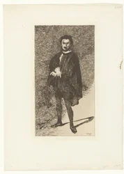 Retrato del actor Philibert Rouvière en el papel de Hamlet
Rouvière como Hamlet
El actor trágico