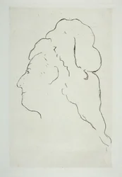 Perfil de Eva Gonzales girada a la izquierda
