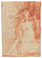Desnudo sentado