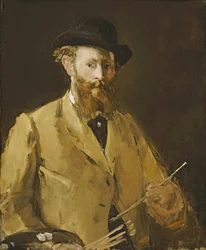 Autorretrato con una paleta