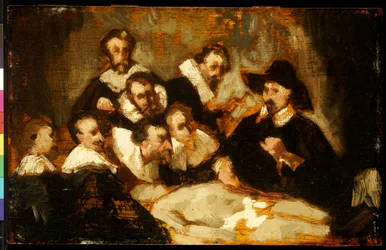 La lección de anatomía, después de Rembrandt, c.1856