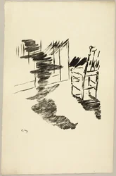 La silla («Esa sombra que yace flotando sobre el suelo...»), de El cuervo (Le Corbeau)