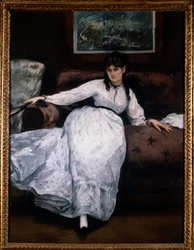 El descanso (Retrato de la pintora Berthe Morisot en un sofá)