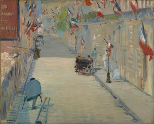 La Rue Mosnier con banderas, 1878