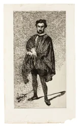 El actor trágico (Rouvière en el papel de Hamlet)